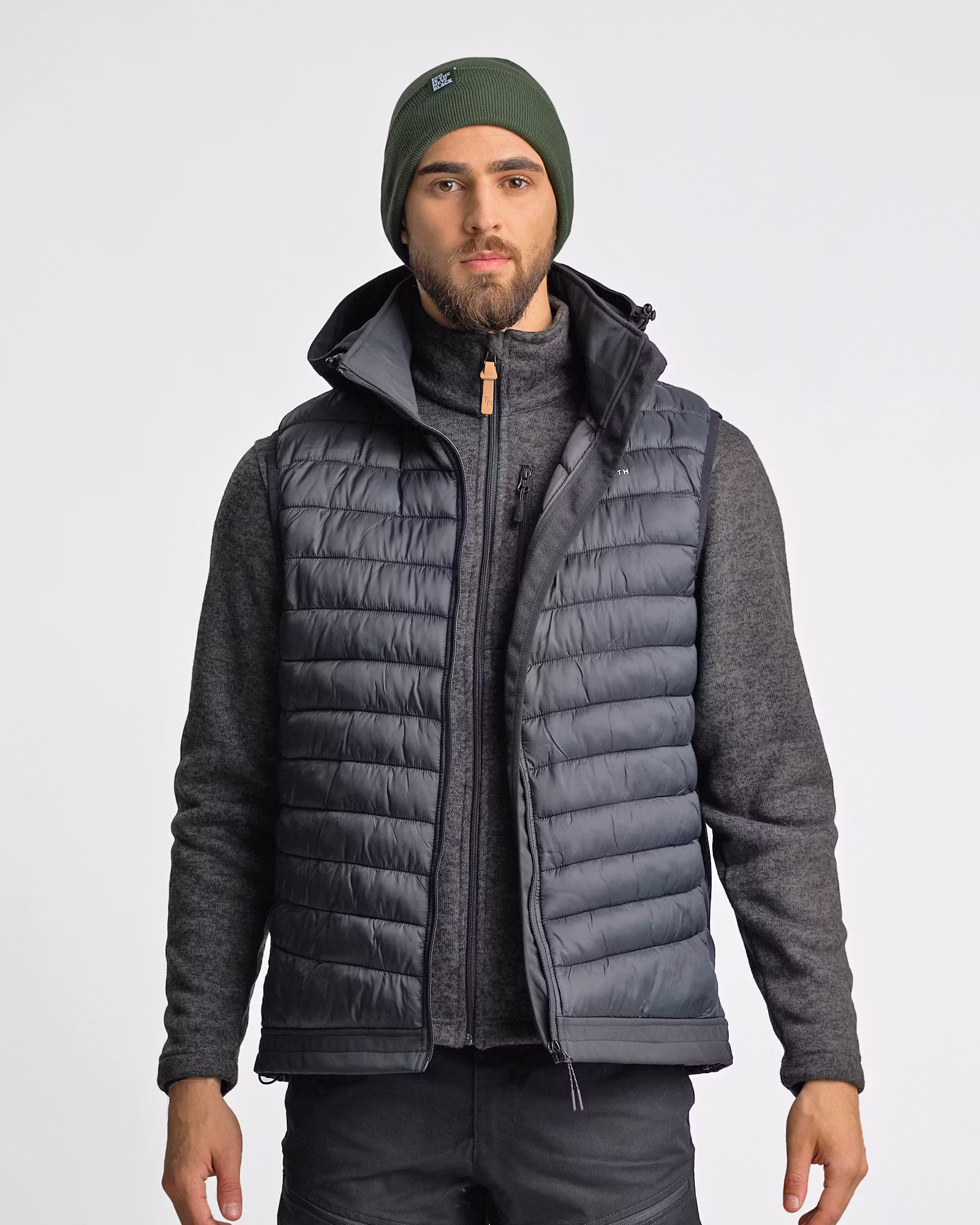Väst Softshell-Hybrid Herr Black