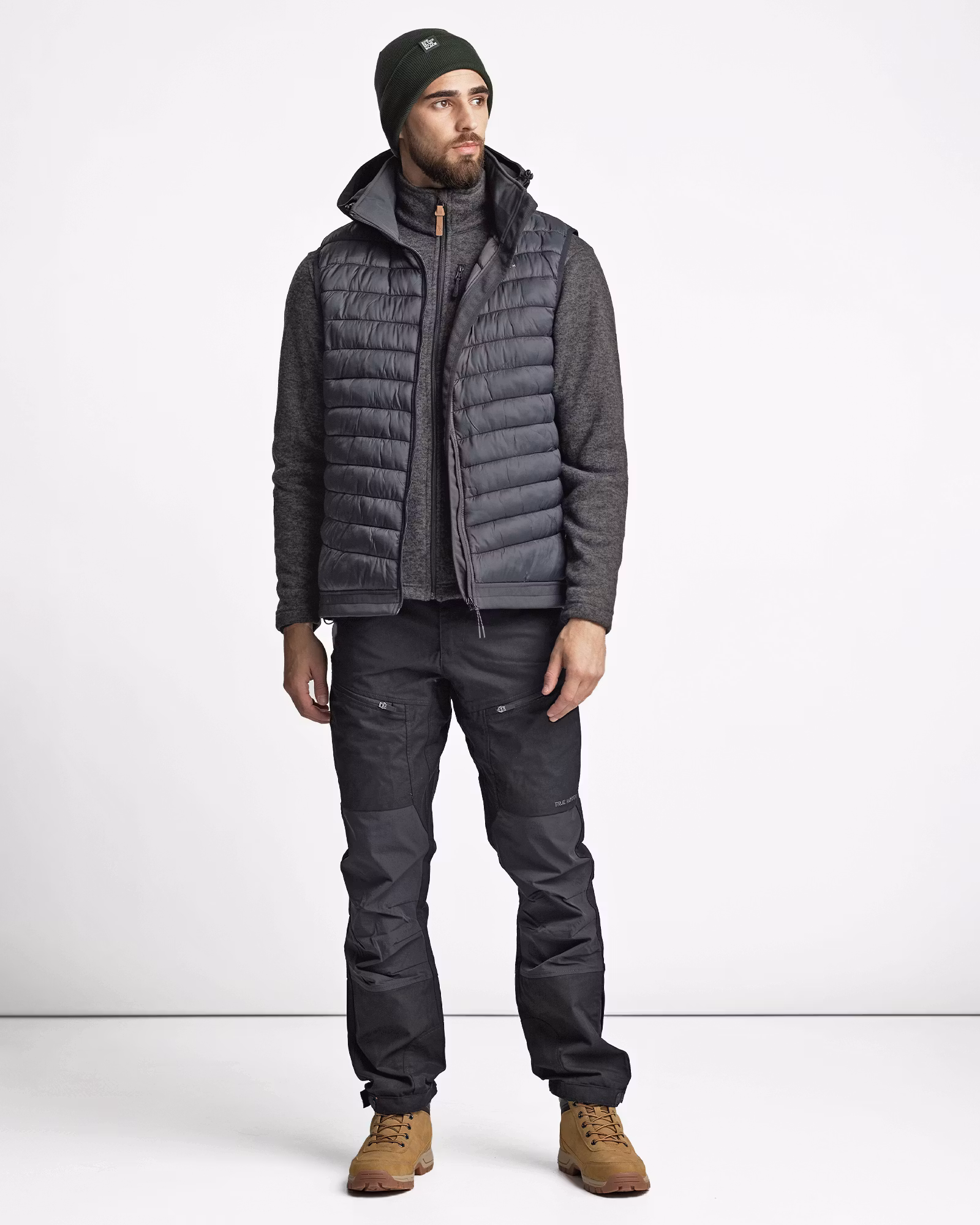 Väst Softshell-Hybrid Herr Black
