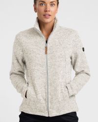 Flatfleece Jacka Dam Ljusgrå