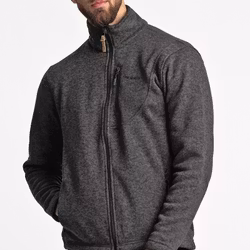 Flatfleece jacka Herr – Black
