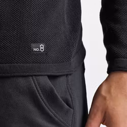 Stickad Tröja Cotton Herr – Svart