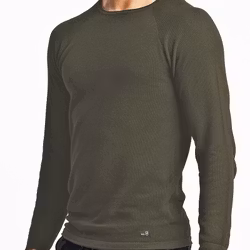 Stickad Tröja Cotton Herr – Oliv