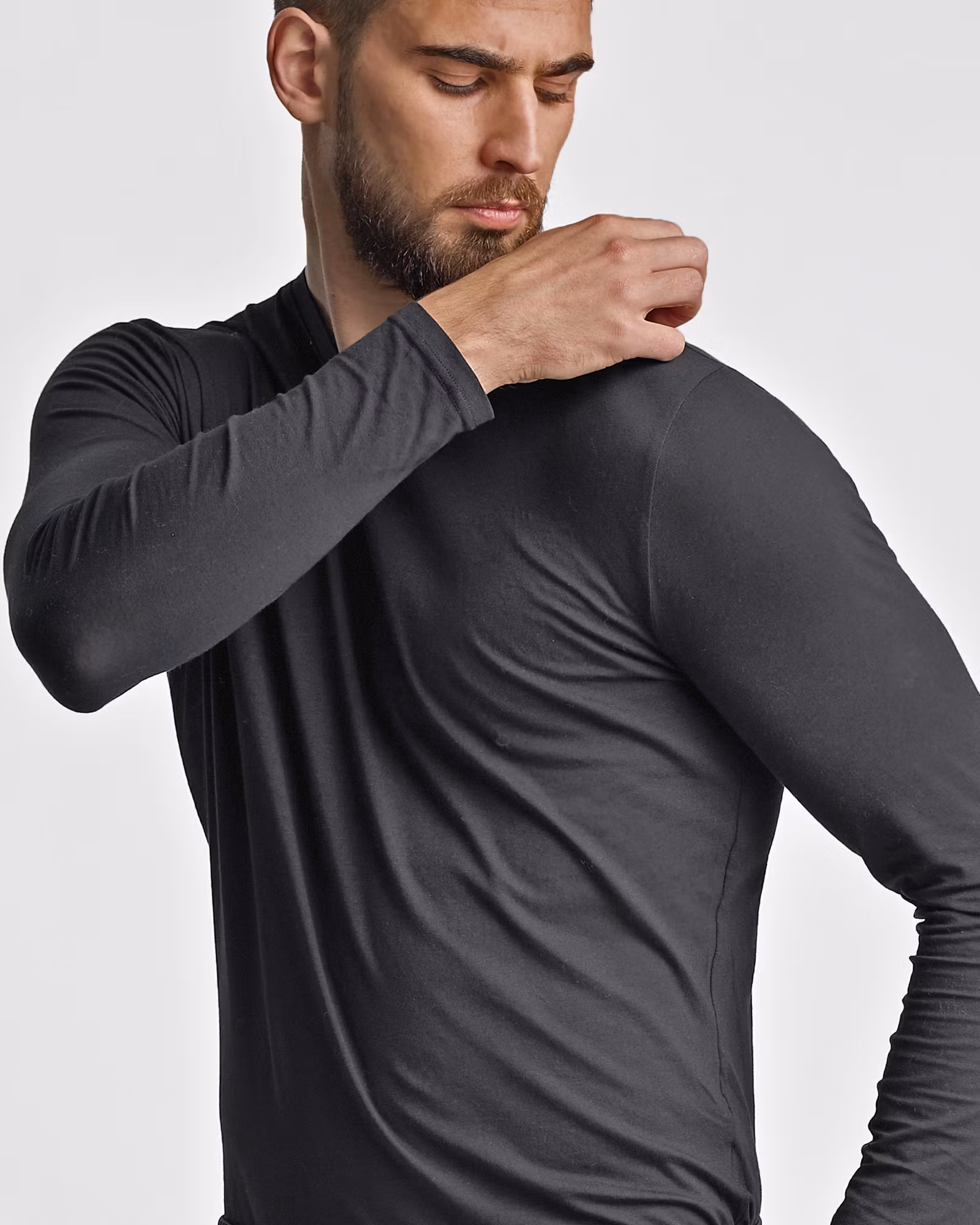 Long Sleeve Herr, Black
