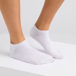 Sneaker Socks Bomull, Vita 9-Par