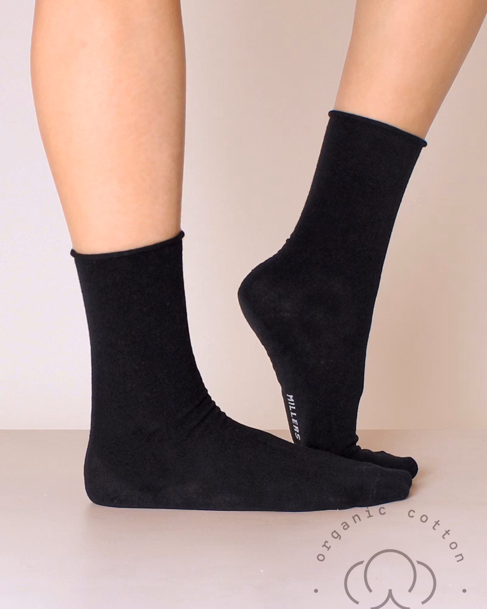 Sense Organic Cotton Socks, Svart 3-Par