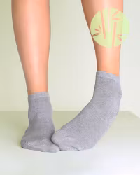 Super-Comfi Short-Ankle Socks Bambu, Grå / 2-Par