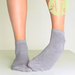 Super-Comfi Short-Ankle Socks Bambu, Grå / 2-Par