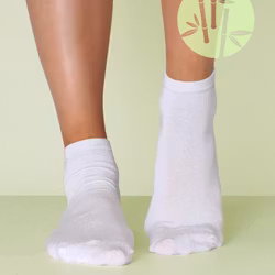 Super-Comfi Short-Ankle Socks Bambu, Vit / 2-Par