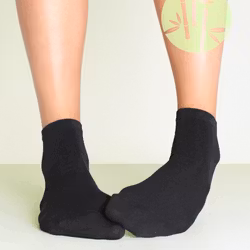 Super-Comfi Short-Ankle Socks Bambu, Svart / 2-Par