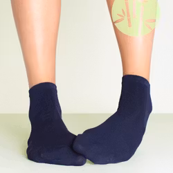 Super-Comfi Ankle Strumpa i Bambu 4-Par, Marin