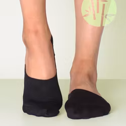 Luxury Bambu No Show, Svart 4-Par