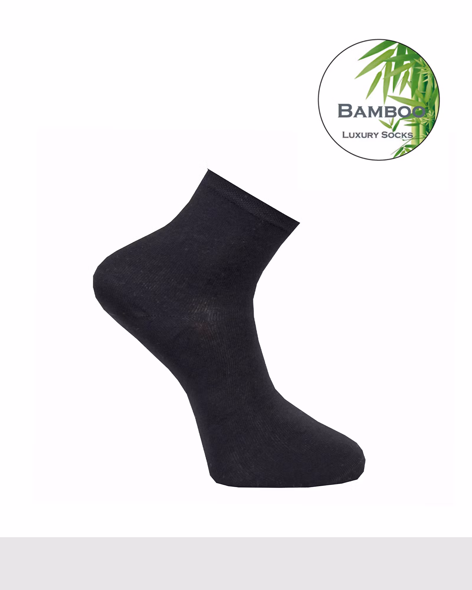 Super-Comfi Short-Ankle Socks Bambu, Svart / 2-Par