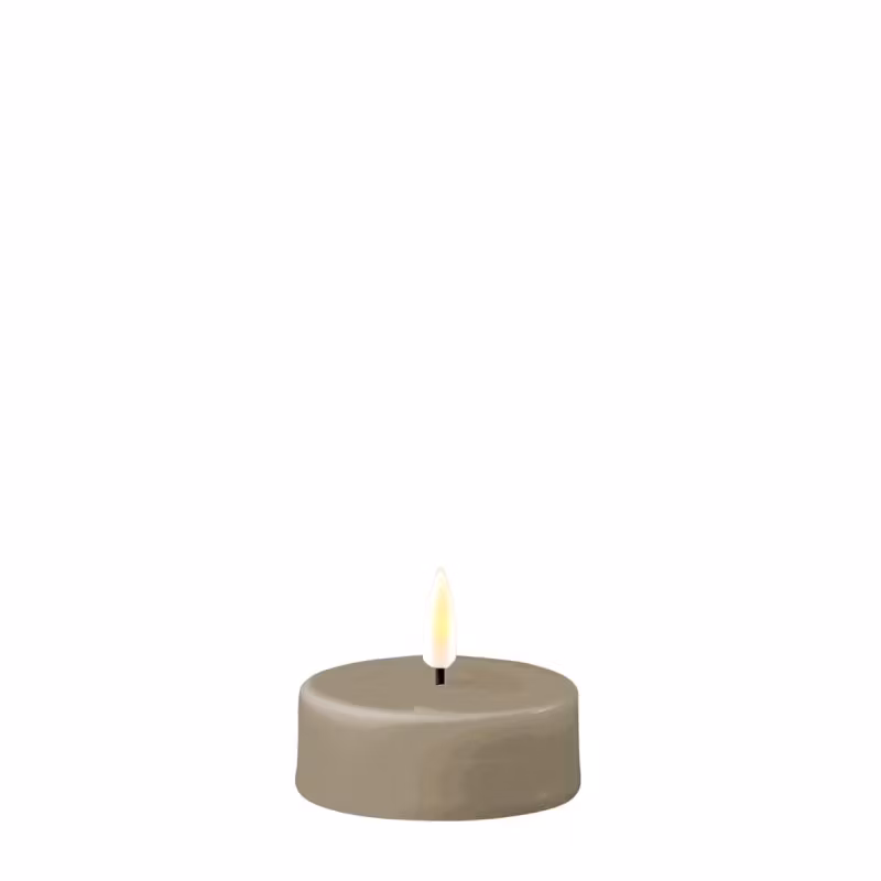 LED-Tealight SAND Ø 6,1 Jumbo, Set av 2