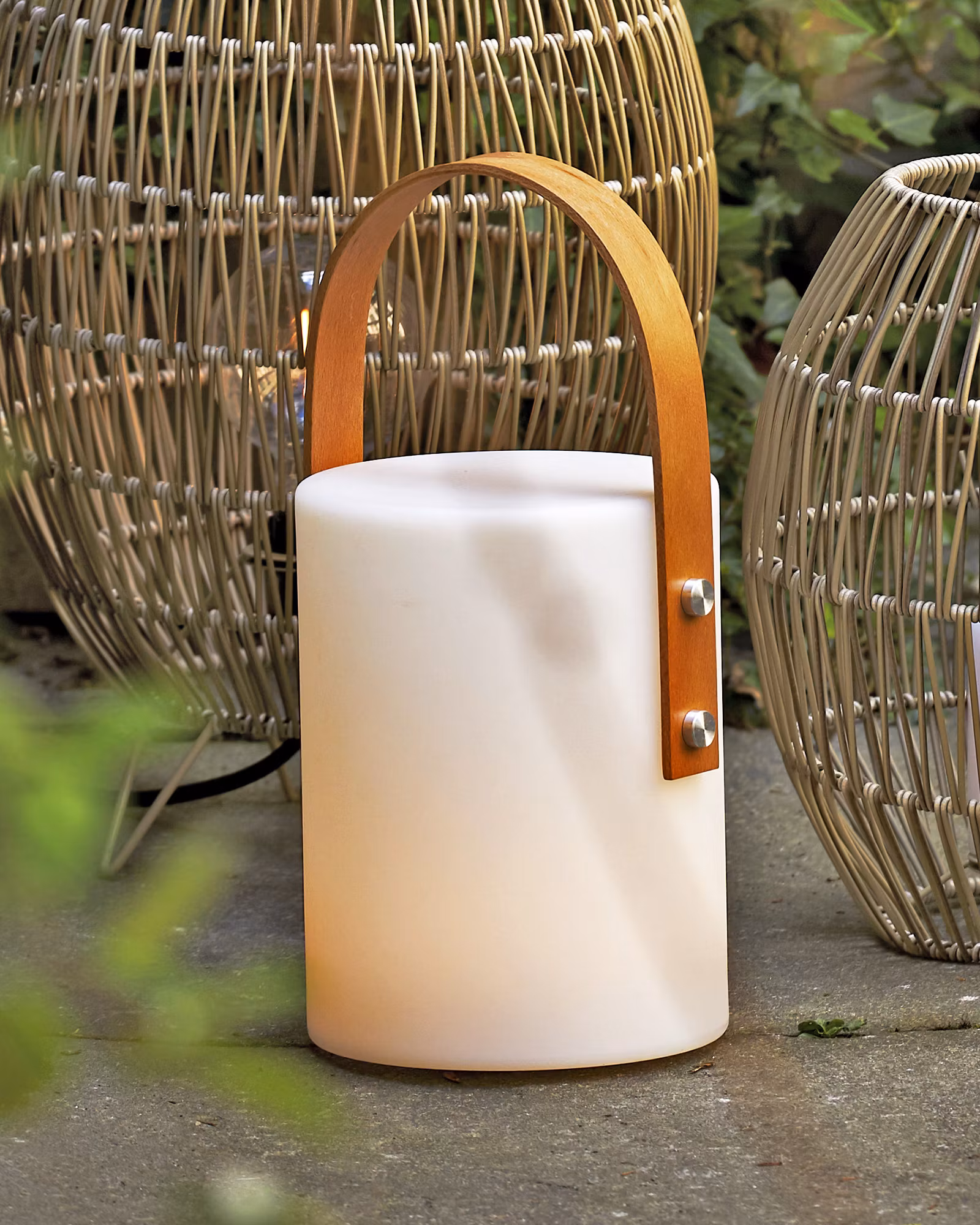 Portabel LED-Lykta Vit Höjd 34cm