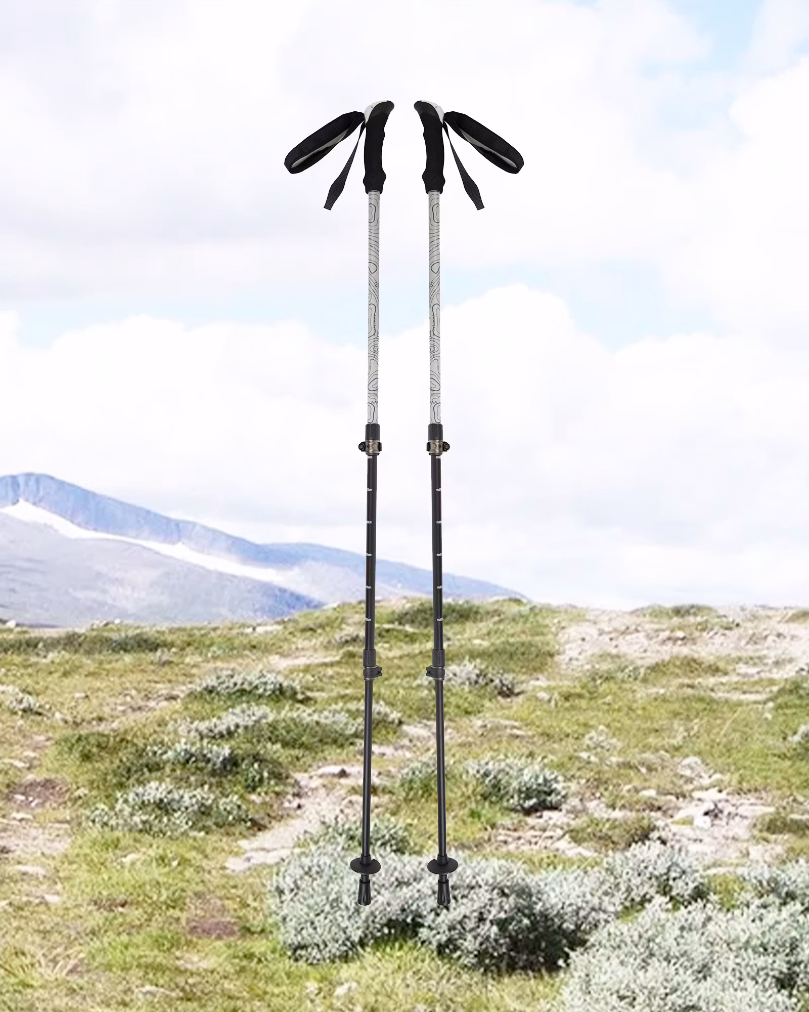 Gåstavar ALU Teleskop, Dk.Grey