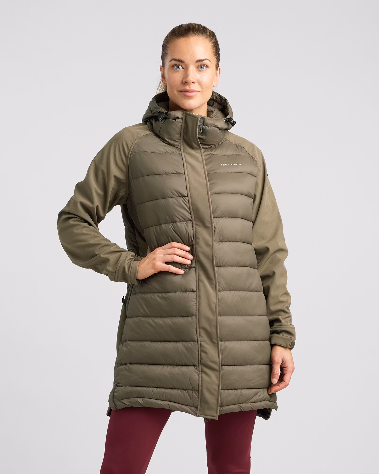 Long Jacket Softshell-Hybrid Dam, Tarmac