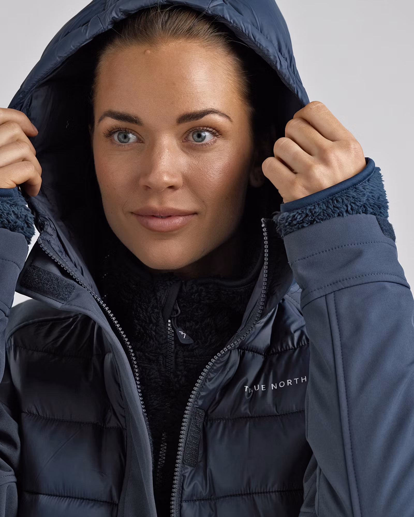 Long Jacket Softshell-Hybrid Dam, INK Blue