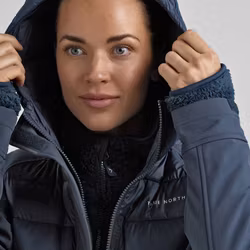 Long Jacket Softshell-Hybrid Dam, INK Blue