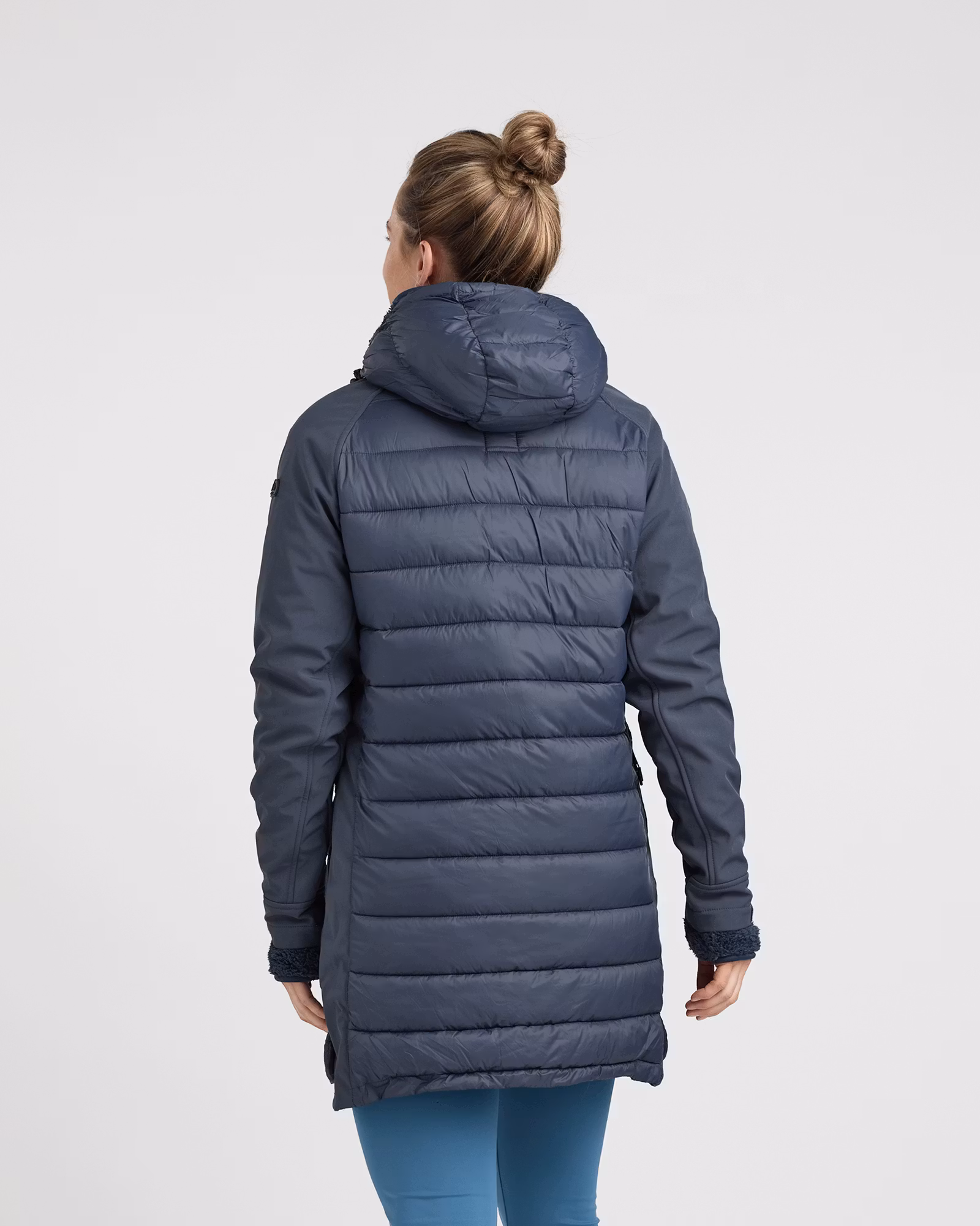 Long Jacket Softshell-Hybrid Dam, INK Blue