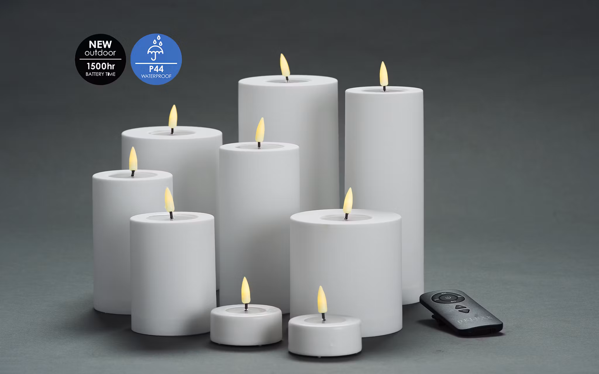 BOXPAKET! LED-Ljus Outdoor inkl Remote White i Set av 9pk-Mix