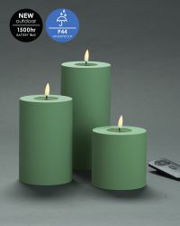 Utomhus LED-Blockljuspaket Ø10cm - Set av 3st