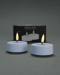 LED-Tealight LJUSBLÅ Ø 6,1 Jumbo, Set av 2