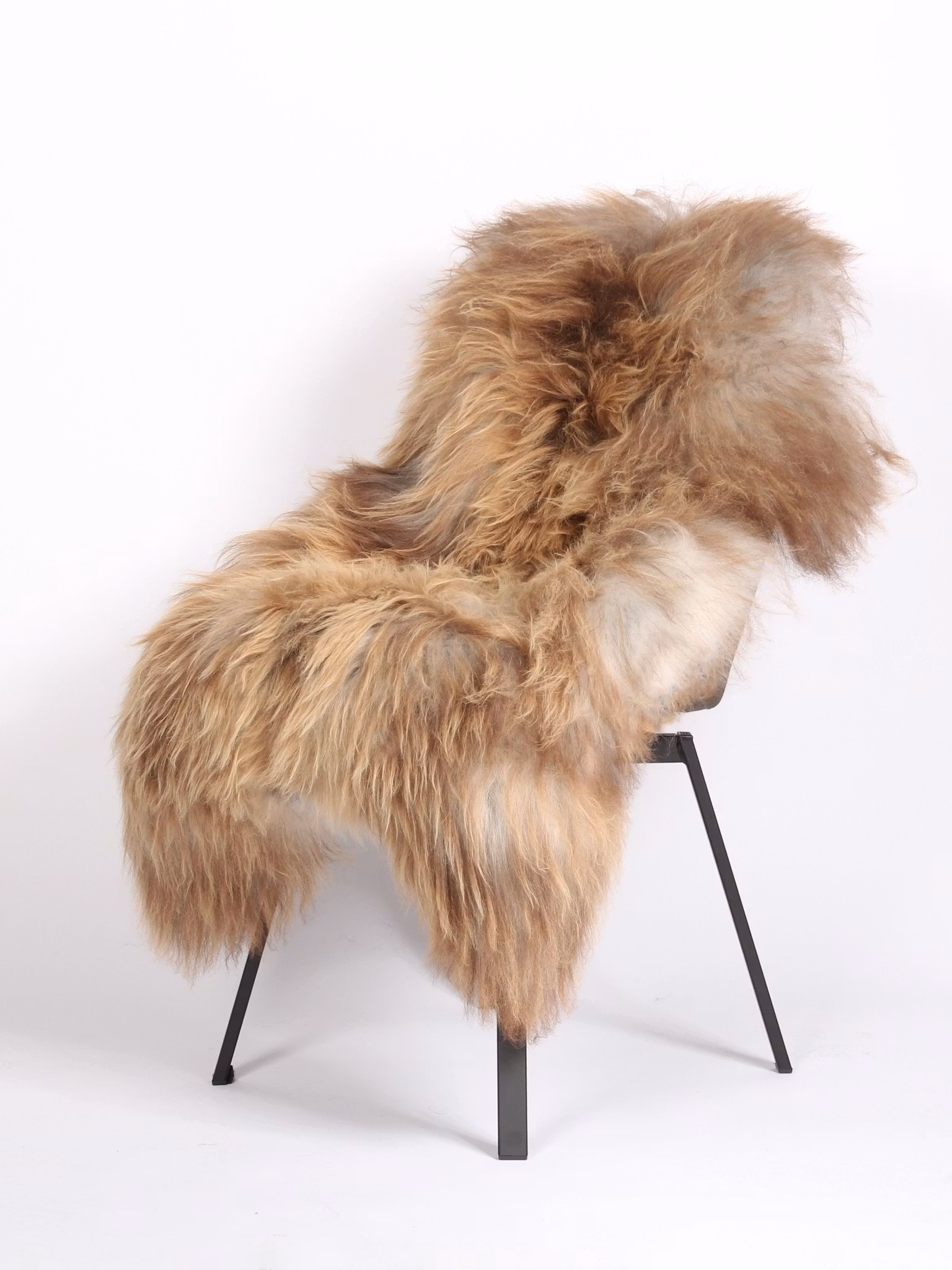 Fårfäll i Longhair Café crème 1002, Storlek 100x120cm