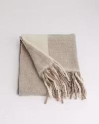 Pläd Stor Ruta Sand 130x150cm