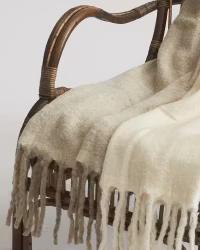 Pläd Stor Ruta Sand 130x150cm