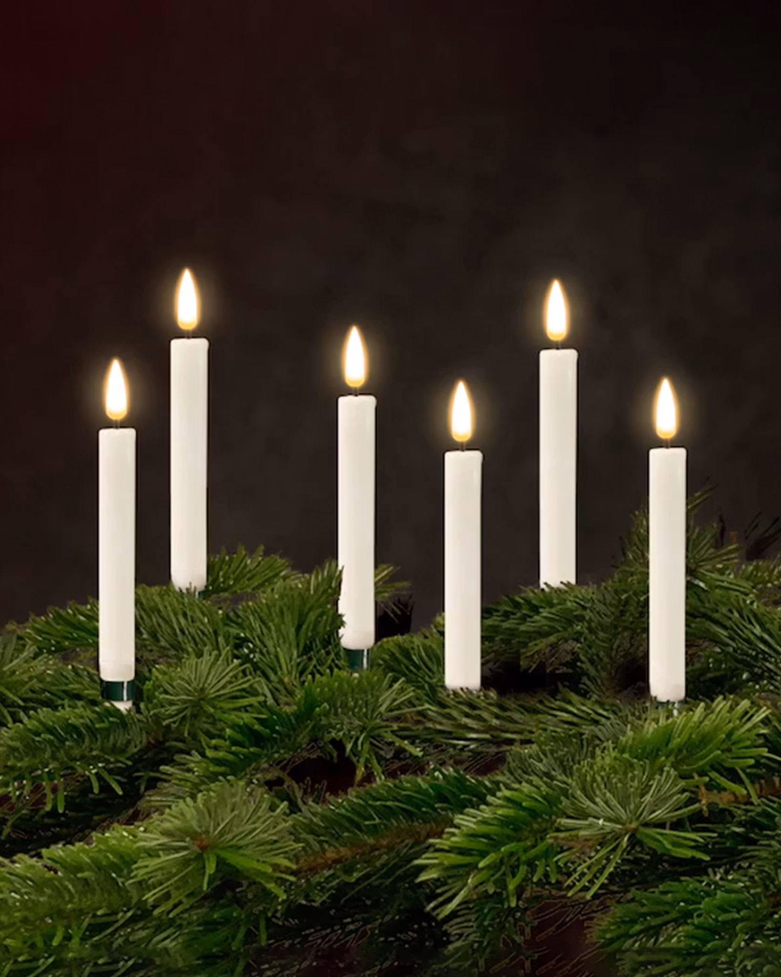 LED-Candles Juleljus White, 1fpk à 6st