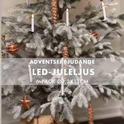 LED-Candles Juleljus White, 1fpk à 6st