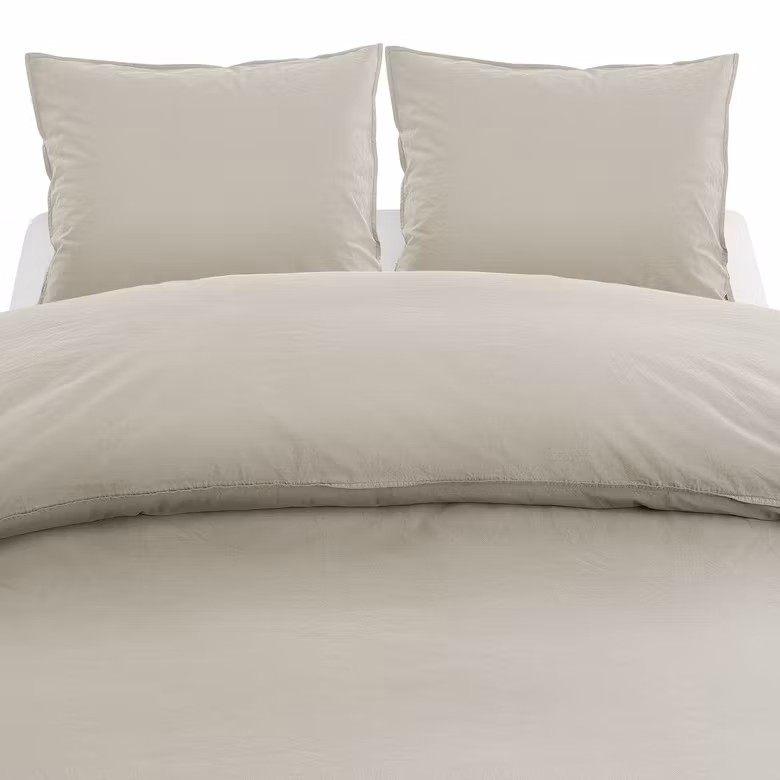 Påslakanset Washed Cotton - Sand (Enkel - Dubbel)