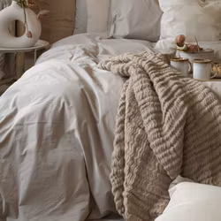 Påslakanset Washed Percale, 2del - Sand