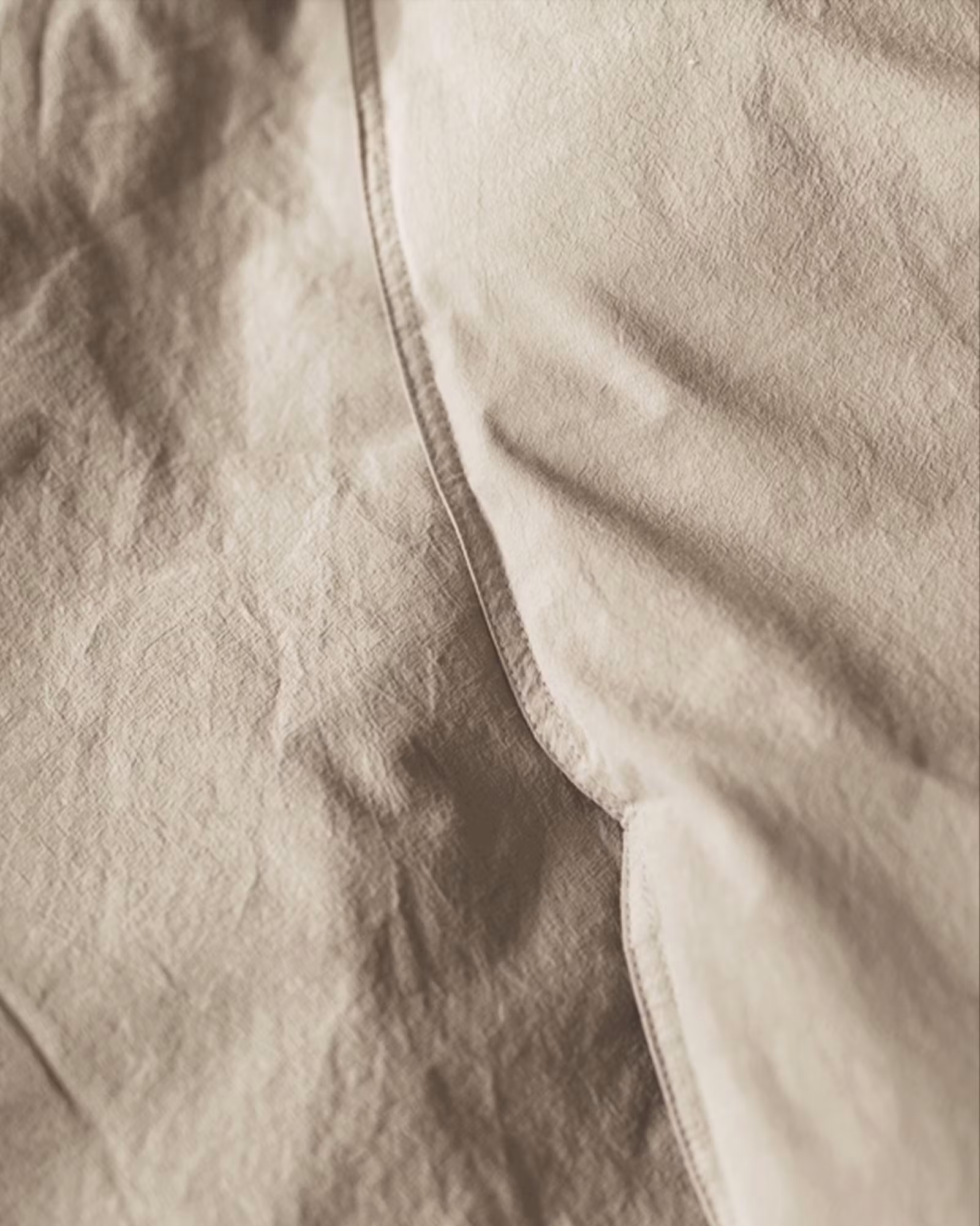 Påslakanset Washed Cotton - Sand (Enkel - Dubbel)