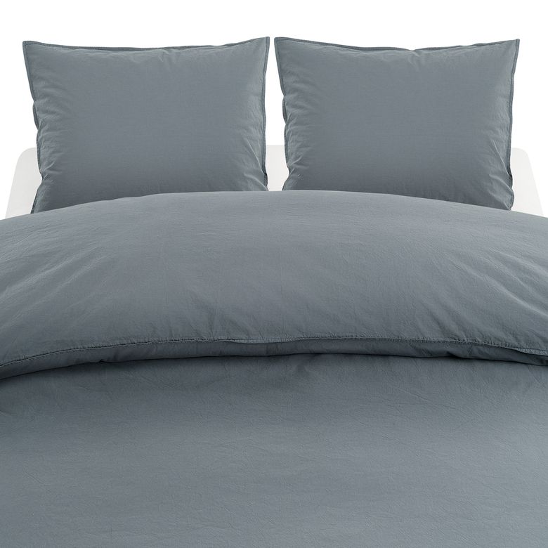 Påslakanset Waveless Percale - Dimmblå