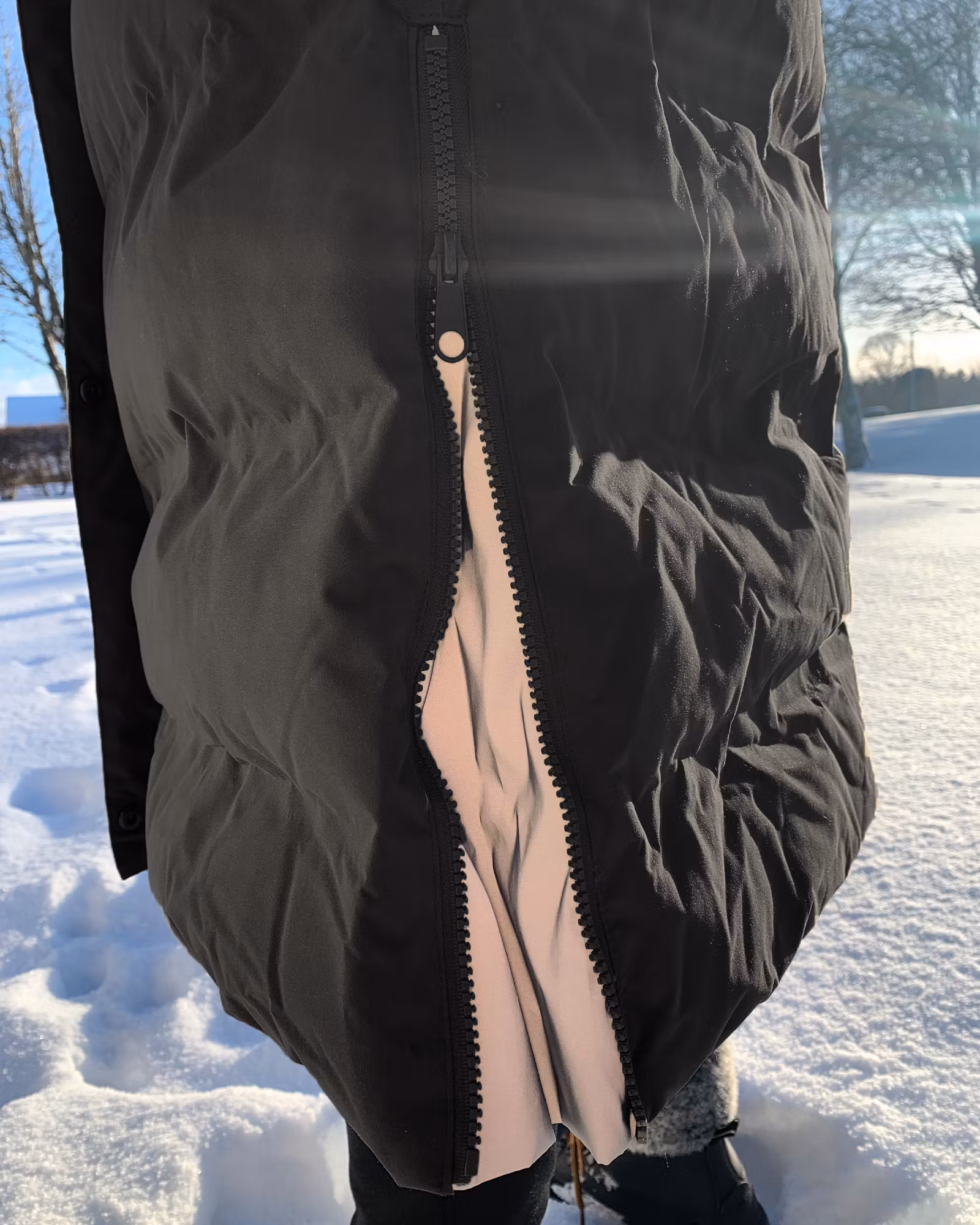 Vinterkappa Dam, Svart – Värmande vinterkappa med Aqua-Tex