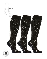 Tinydot Stödstrumpor Breda Vader, Bambu 15-21 mmHg Svart 3-Pack