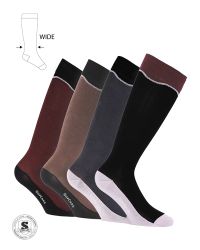 Wave Stödstrumpor Breda Vader Bambu 15-21 mmHg, Multi 4-Pack