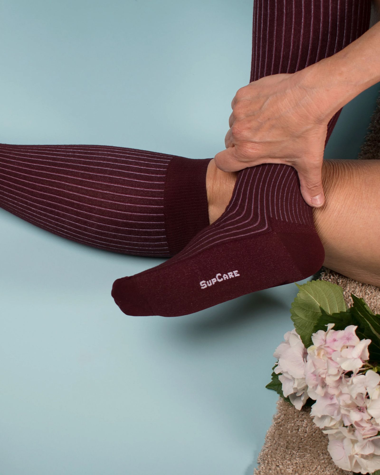 Ribb Stödstrumpor Breda Vader, 15-21 mmHg  Pinks 5-Pack