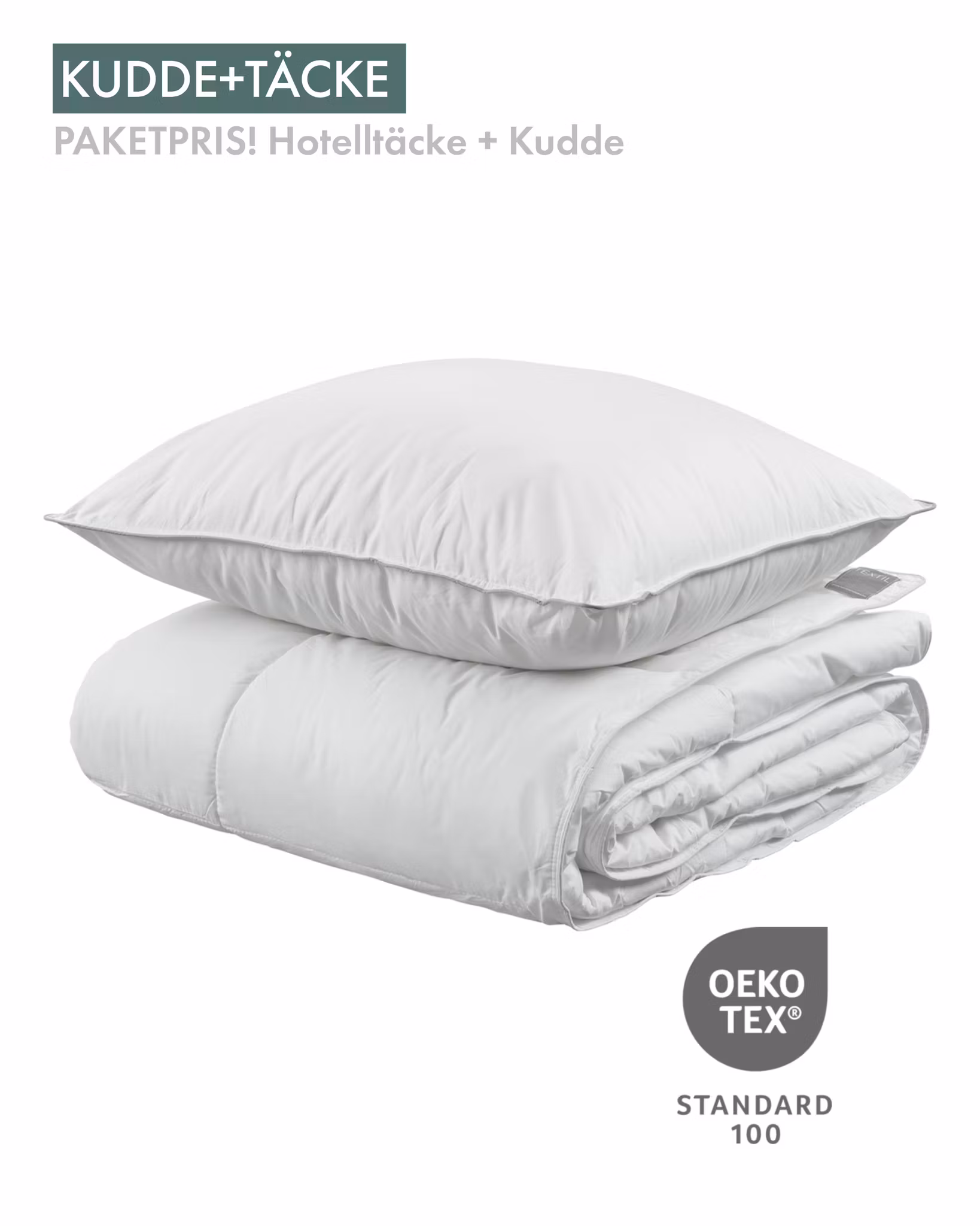 Täcke och Kudde med Hotellkänsla