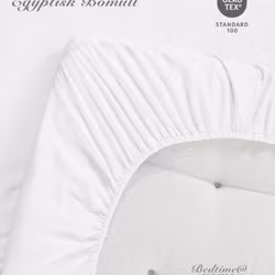 Dra-på-Lakan Vit Premium Egyptisk Bomull 230tc - Flera Storlekar