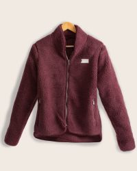 Pile Zip Jacket Dam - Plum