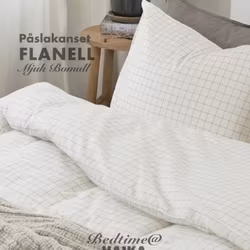 Påslakanset Flanell Birger, Vit