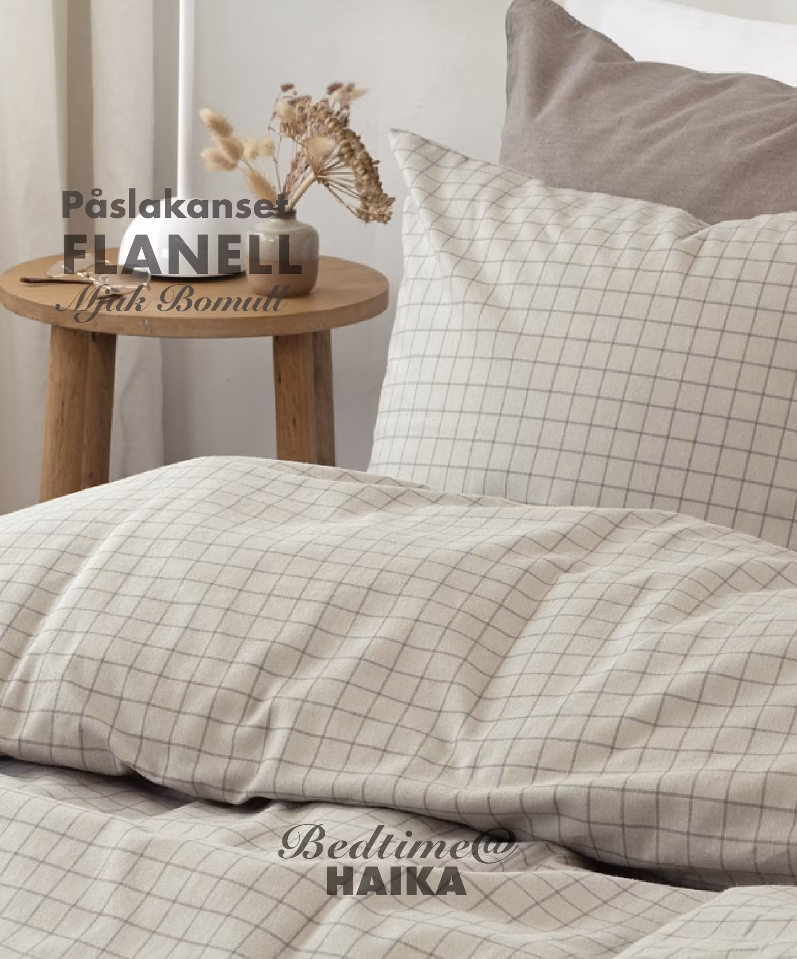Påslakanset Flanell Birger, Greige