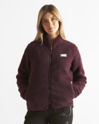 Pile Zip Jacket Dam - Plum