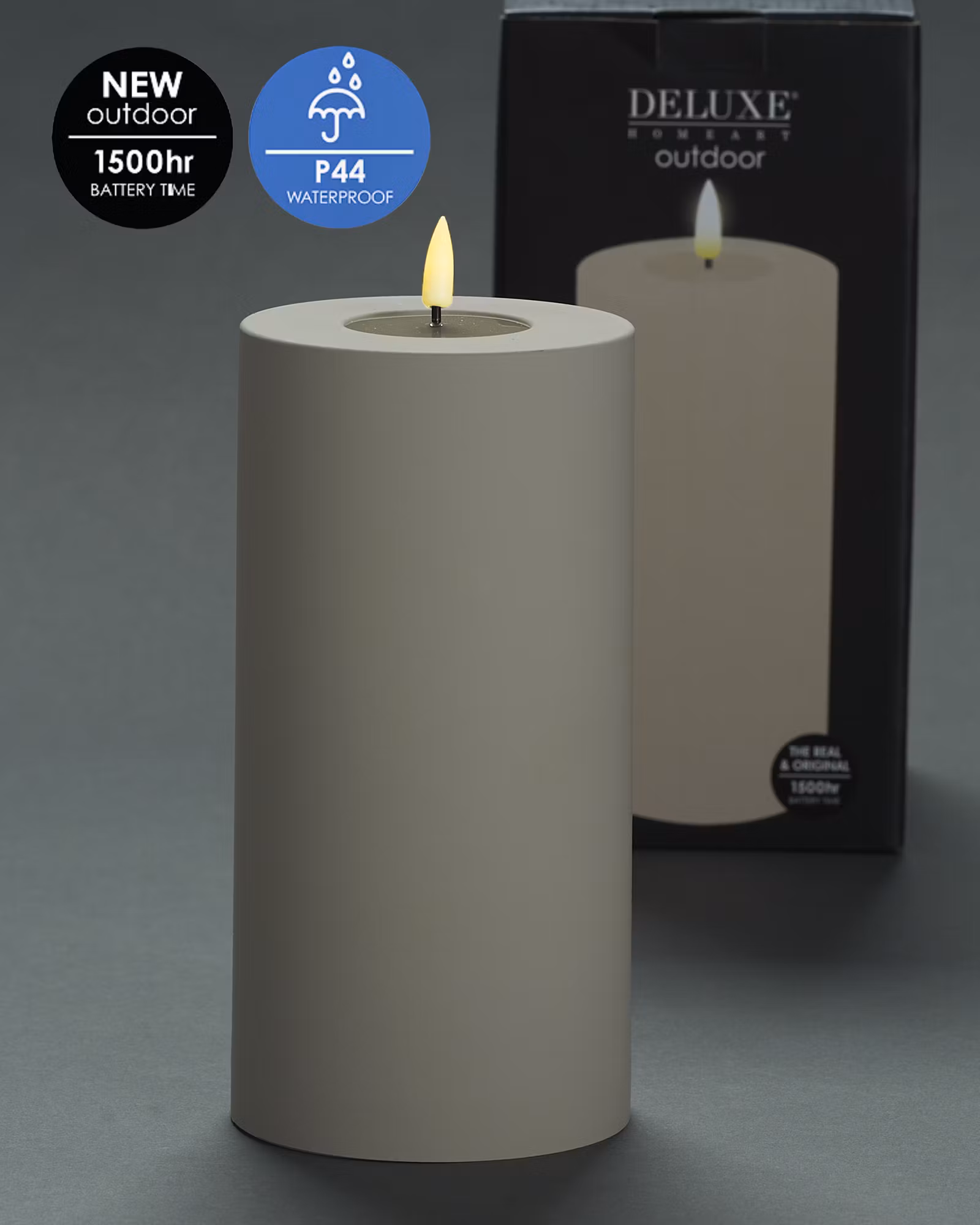 Utomhus LED-Blockljus Ø10 - Höjd 20cm