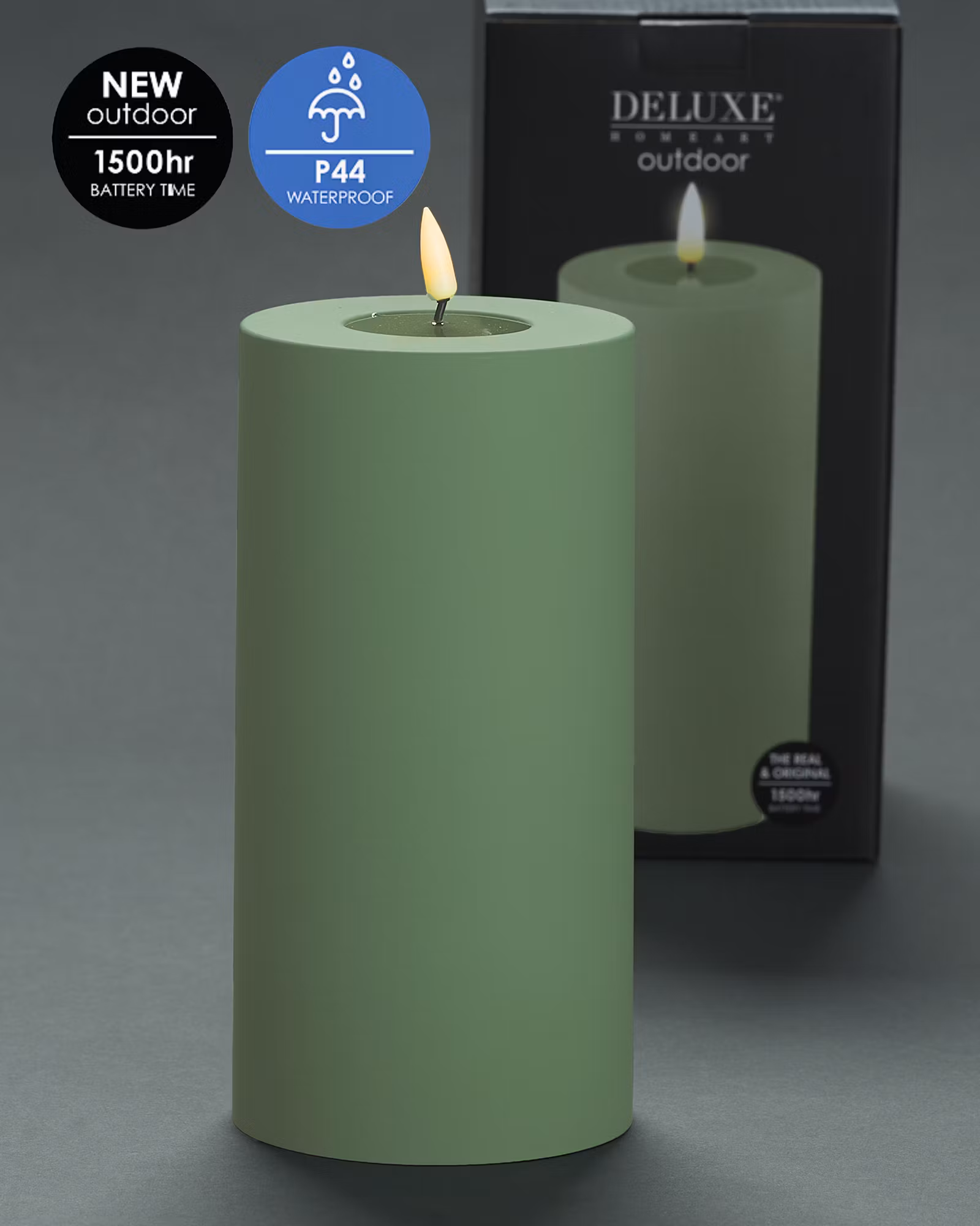 Utomhus LED-Blockljus Ø10 - Höjd 20cm