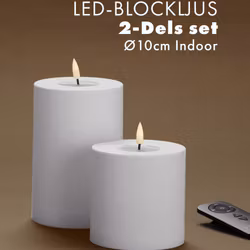Deluxe LED-Blockljus Paket Ø10 Inomhus i Set av 2