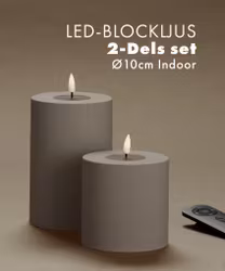Deluxe LED-Blockljus Paket Ø10 Inomhus i Set av 2