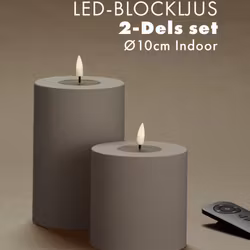 Deluxe LED-Blockljus Paket Ø10 Inomhus i Set av 2